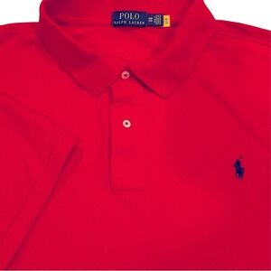 Polo‎ Ralph Lauren Cotton Polo Shirt Men's 3XB Red Preppy Classic Country Club